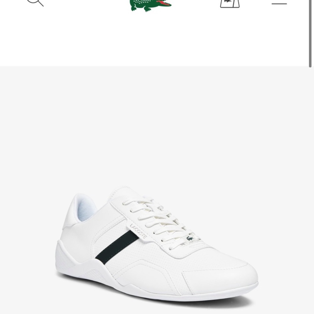Lacoste Men’s Shoes Size 8 White with Green stripe Hapona 0721 1 Cma